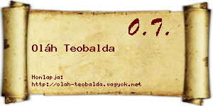Oláh Teobalda névjegykártya